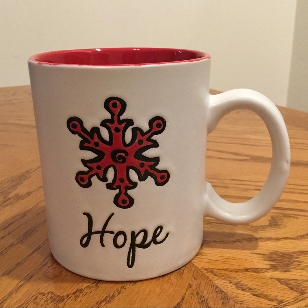 “Hope” Embossed Ceramic Christmas Mug